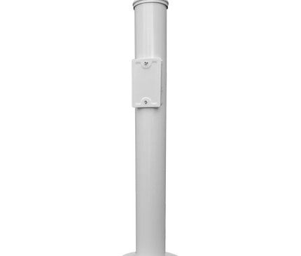 AlarmsysteemExpert.nl Cameramast 6 meter Wit, Gegalvaniseerd staal, Bliksemafleider