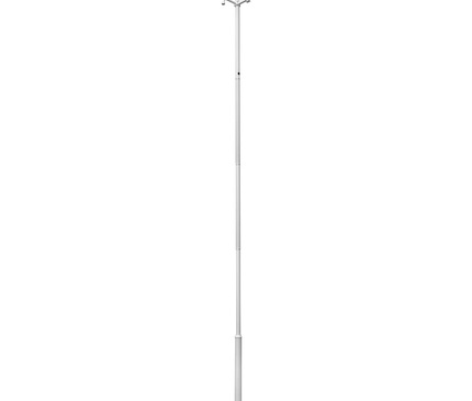 AlarmsysteemExpert.nl Cameramast 6 meter Wit, Gegalvaniseerd staal, Bliksemafleider