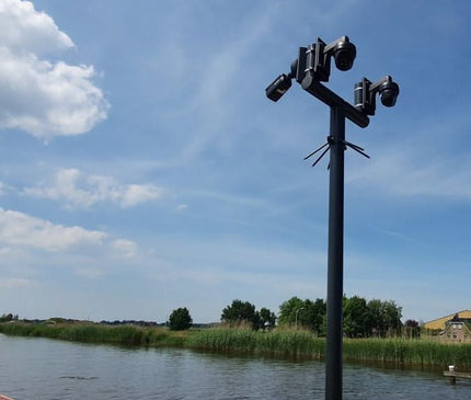 Alarm SystemExpert.nl Alarm SystemExpert.nl Camera mast T-piece 70mm color black RAL9005
