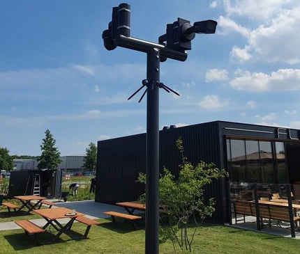 Alarm SystemExpert.nl Alarm SystemExpert.nl Camera mast T-piece 90mm color black RAL9005