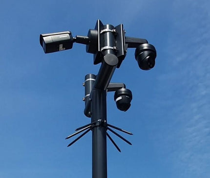 Alarm SystemExpert.nl Alarm SystemExpert.nl Camera mast T-piece 90mm color black RAL9005