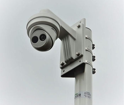 Alarm SystemExpert.nl Alarm SystemExpert.nl Camera mast movable aluminum 3 meters Ø 90mm with tile frame