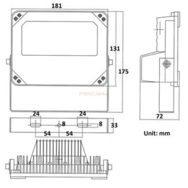 AlarmsysteemExpert.nl IR Lamp, schijnwerper 90 graden hoek, 16 meter bereik, PoE gevoed