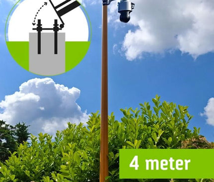 Alarm SystemExpert.co.uk Structure en bois léger mât à caméra avec ancre basculante 4 mètres