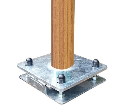 Alarm SystemExpert.nl Alarm SystemExpert.nl Light wood structure camera mast with tilt anchor 3 meters