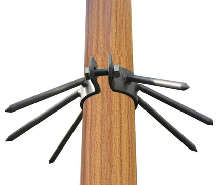 Alarm SystemExpert.nl Alarm SystemExpert.nl Light wood structure camera mast with tilt anchor 3 meters