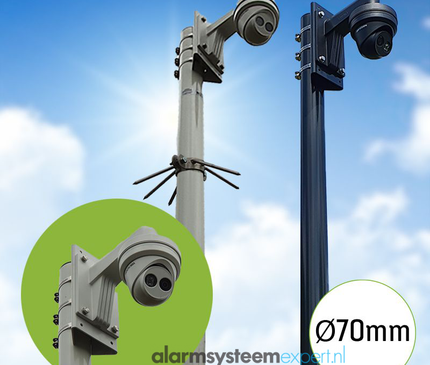 Alarm SystemExpert.co.uk Mât caméra rond avec ancre basculante 3 mètres