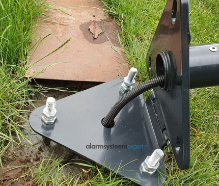 Alarm SystemExpert.co.uk Mât caméra rond avec ancre basculante 3 mètres