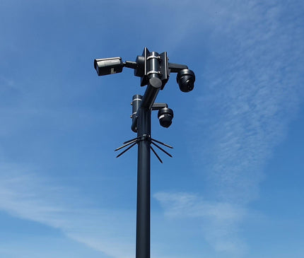 Alarm SystemExpert.co.uk Mât de caméra fixe de 4 mètres conique avec trappe d'inspection