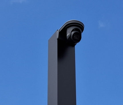 AlarmsysteemExpert.nl Vierkante cameramast met kantelanker 4 meter Zwart