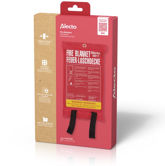 Emballage de la couverture anti-feu Alecto SB11 100 x 100 cm