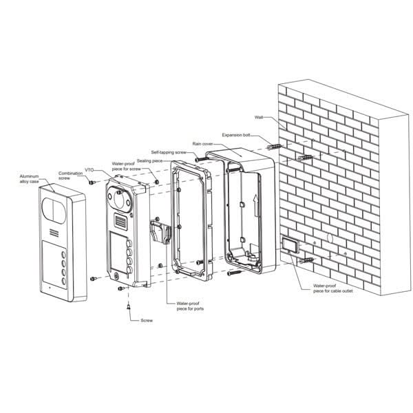 Dahua Dahua VTM07R Rain Canopy Surface-mounted for VTO3211D