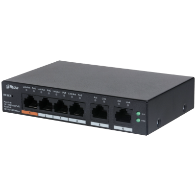 Dahua DH-CS4006-4ET-60, 4xPoE 100Mb ports, Smart Switch, 2x Uplink Gigabit