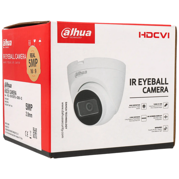 Dahua Dahua HAC-HDW1500TRQ-S2, 5MP 2.8mm, HD-CVI, Eyeball, 25m IR, Koax