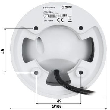 Dahua Dahua HAC-HDW2802T-A-S2, 4K Starlight HDCVI IR Eyeball Camera, coaxial