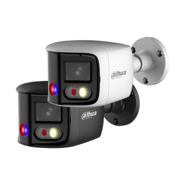 Dahua Dahua IPC-PFW3849SP, WizSense 8Mp Tioc Dual-Lens Bullet netwerkcamera 180° Zwart
