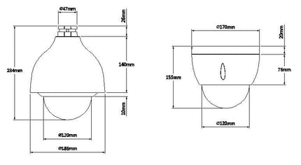 Dahua Dahua IPC-SD42212T-HN-S2 Starlight Full HD PTZ camera, 12x zoom, IP66