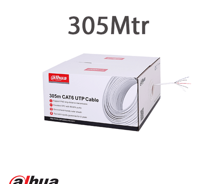 Alarm SystemExpert.co.uk Alarm SystemExpert.co.uk Network cable CAT6, UTP, 305 mtr in box, 100% Copper, Solid cores, CPR approved