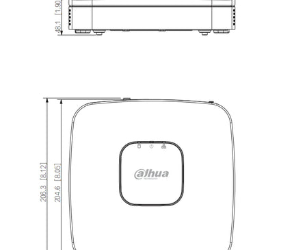 Dahua Dahua NVR4104-P-EI 1x LAN 4x PoE Geschikt voor 4 IP camera's, Wizsense