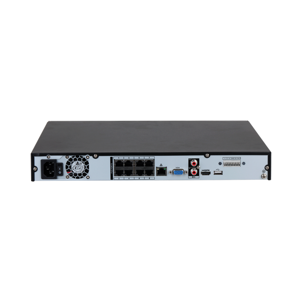 Dahua Dahua NVR4208-8P-EI, 8x PoE, Zonder Opslag, Geschikt voor 8 IP camera's