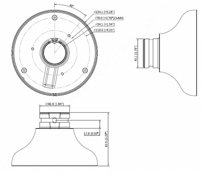 Dahua Dahua PFA107 montage adapter van aluminium