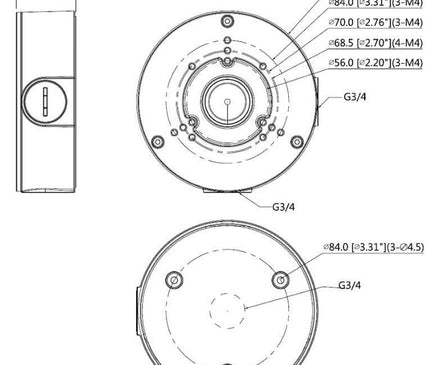 Dahua Dahua PFA130E Montagebox Schwarz
