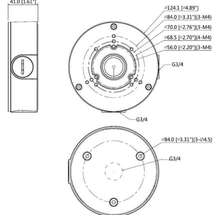 Dahua Dahua PFA130E montagebox Zwart