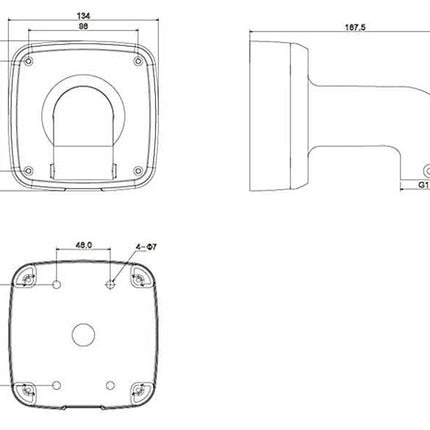 Dahua Dahua PFB302S Water-proof muursteun