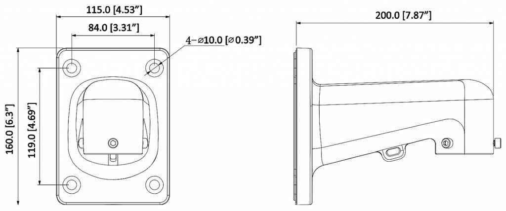 Dahua Dahua PFB305W aluminium muursteun tbv mini dome