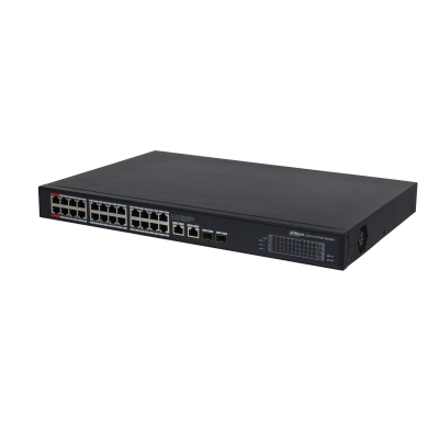 Dahua Dahua PFS3228-24GT-360 24x PoE Gigabit Switch 360W 2x SFP and 2x RJ45 Uplink