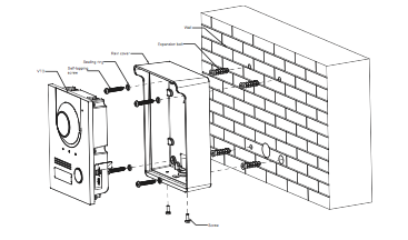 Dahua VTM05R Black Rain Cover Surface mounted for VTO2202/2201