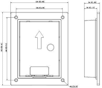 Dahua Dahua VTM114 inbouw behuizing voor de buitenpost, zilverkleur