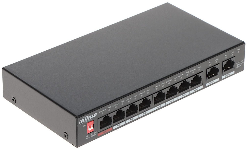 Dahua DH-CS4010-8GT-110, 8x PoE Gigabit 2x RJ45 Uplink