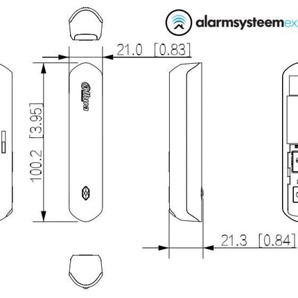 Dahua DHI-ARD324-W2(868), Magneetcontact Draadloos /Trildetector/Kanteldetector