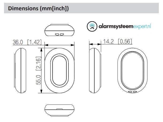 Dahua DHI-ARD821-W2(868) Draadloze Paniekknop