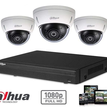 Dahua Full HD-CVI kit 3x dome 2 Megapixel camerabeveiliging set