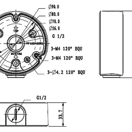 Dahua PFA135 montagebox voor buitentoepassing