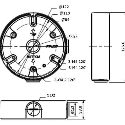Dahua PFA137 montagebox voor diverse cameramodellen