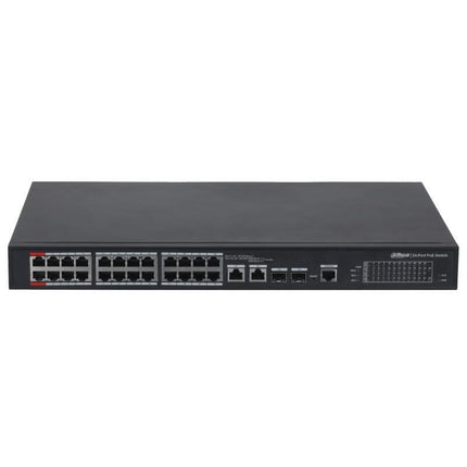 Dahua PFS4226-24ET-360,  24-port 100 Mbps + 2-port Gigabit PoE Switch, AANBIEDING