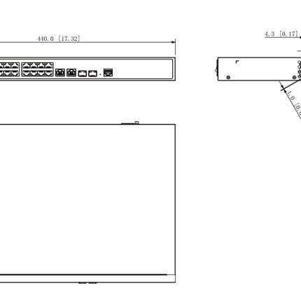 Dahua PFS4226-24ET-360,  24-port 100 Mbps + 2-port Gigabit PoE Switch, AANBIEDING