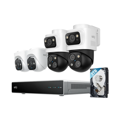 Eufy Eufy Security camera set; PoE recorder, 2x Turret and 2x PTZ camera