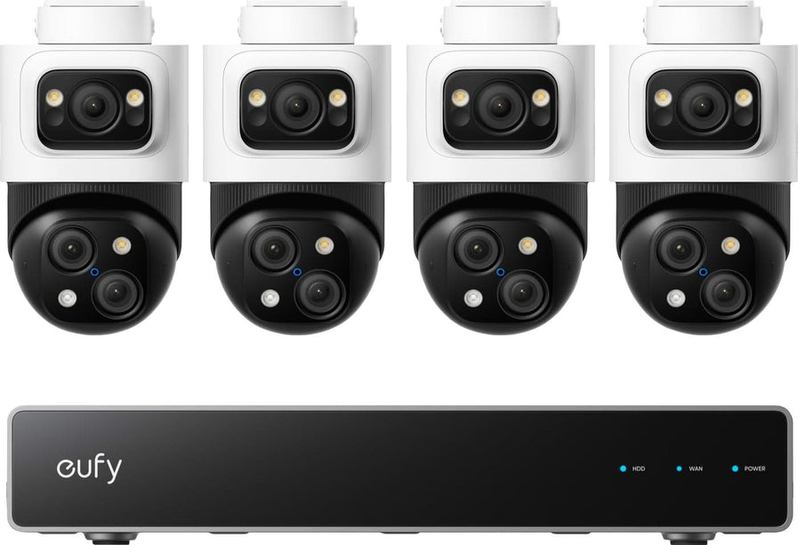 Eufy Security Kamera Set; PoE Rekorder mit 4x S4 PTZ