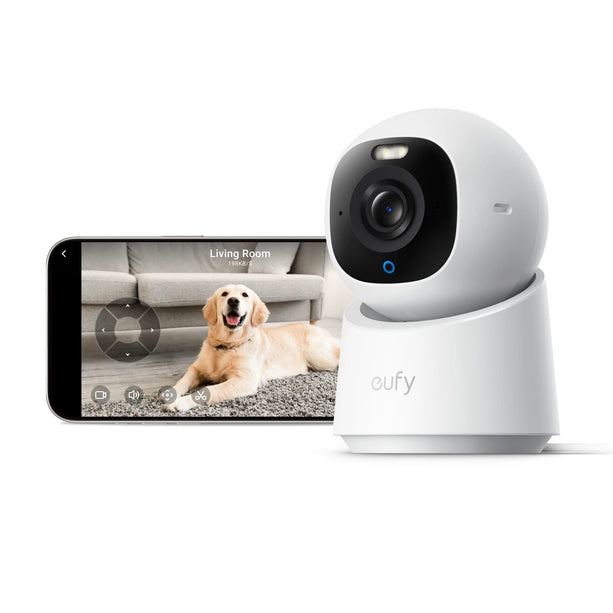 Eufy Eufy Indoor Cam E30, Pan & Tilt draaibaar 8Mp 4K, spotlight, nachtzicht, 360gr.