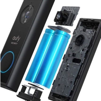 Eufy Eufy Video Doorbell Add-on, résolution 2K, batterie rechargeable, extension à Homebase