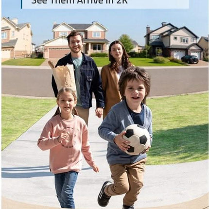 Eufy Eufy Video Doorbell Add-on, résolution 2K, batterie rechargeable, extension à Homebase