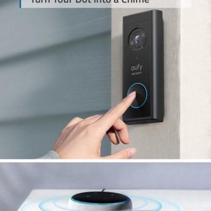 Eufy Eufy Video Doorbell Add-on, résolution 2K, batterie rechargeable, extension à Homebase