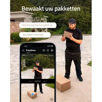 Eufy Eufy Video-Türklingel Dual 2 Pro Add-on, 2K-Auflösung, wiederaufladbare Batterie, Erweiterung zu Homebase