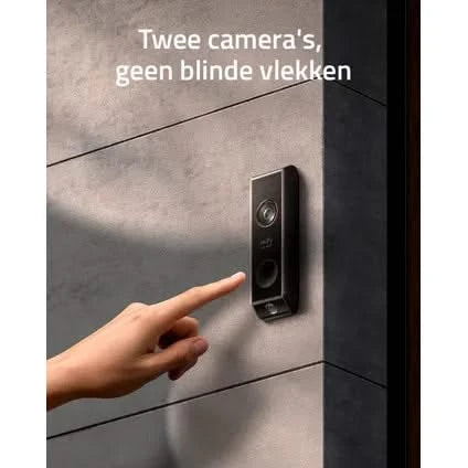 Eufy Videodeurbel Dual 2 Pro Add-on, 2K resolutie, oplaadbare batterij, uitbreiding op Homebase