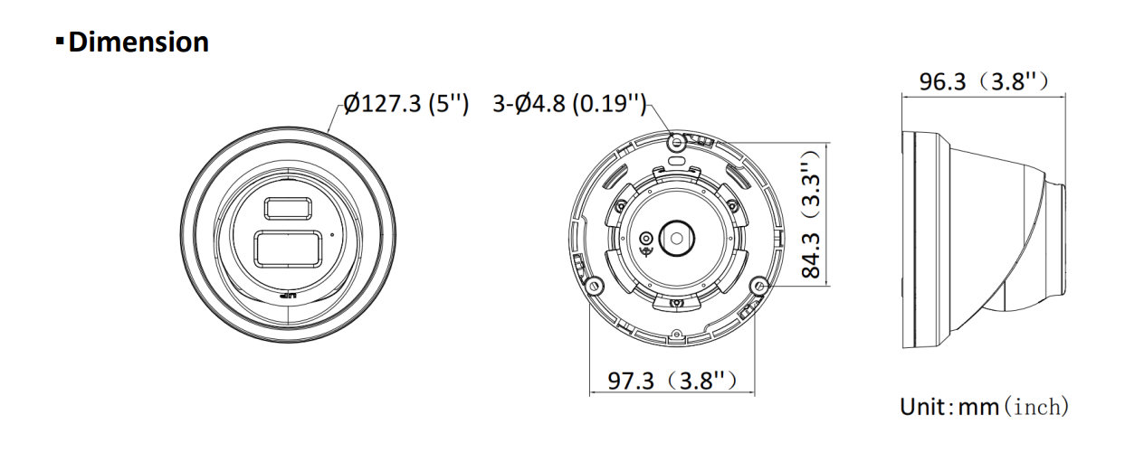Hikvision DS-2CD2383G2-LI2U Zwart, 8MP Turret, Smart Hybrid Light, AcuSense, PoE, micro SD slot, Microfoon