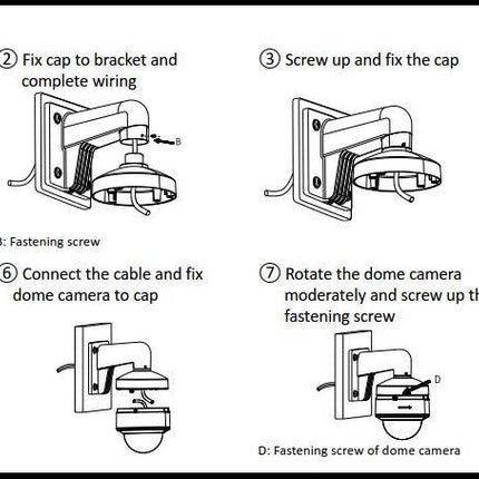 Hikvision DS-1273ZJ-130TRL support mural en aluminium